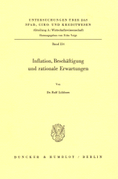 E-book, Inflation, Beschäftigung und rationale Erwartungen, Duncker & Humblot