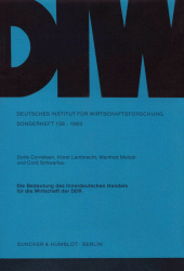 E-book, Die Bedeutung des Innerdeutschen Handels für die Wirtschaft der DDR, Duncker & Humblot