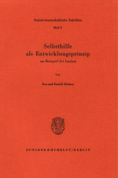 eBook, Selbsthilfe als Entwicklungsprinzip am Beispiel Sri Lankas, Duncker & Humblot