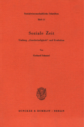eBook, Soziale Zeit : Umfang, "Geschwindigkeit" und Evolution, Duncker & Humblot