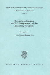 E-book, Integrationswirkungen von Verkehrssystemen und ihre Bedeutung für die EG, Duncker & Humblot