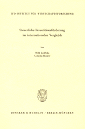 E-book, Steuerliche Investitionsförderung im internationalen Vergleich, Duncker & Humblot