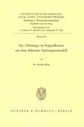 E-book, Zur Ableitung von Kapitalkosten aus dem diskreten Optionspreismodell, Duncker & Humblot