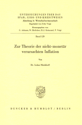 eBook, Zur Theorie der nicht-monetär verursachten Inflation, Duncker & Humblot