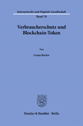 eBook, Verbraucherschutz und Blockchain-Token, Duncker & Humblot