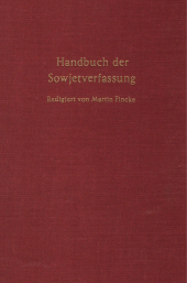 eBook, Handbuch der Sowjetverfassung : Bd. I: Einleitung, Präambel, Art. 1-69, Duncker & Humblot
