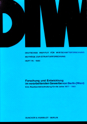 E-book, Forschung und Entwicklung im verarbeitenden Gewerbe von Berlin (West) : Eine Repräsentativerhebung für die Jahre 1977 - 1981. EDV-Programmierung: René Eglin - Gerda Noack, Duncker & Humblot