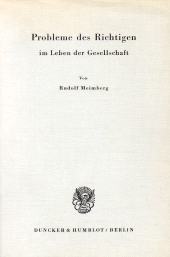 E-book, Probleme des Richtigen im Leben der Gesellschaft, Duncker & Humblot