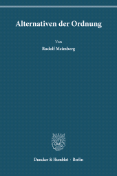 E-book, Alternativen der Ordnung, Duncker & Humblot