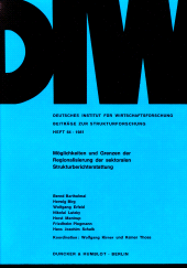 E-book, Möglichkeiten und Grenzen der Regionalisierung der sektoralen Strukturberichterstattung : Koordination: Wolfgang Kirner - Rainer Thoss, Duncker & Humblot
