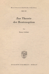 E-book, Zur Theorie der Rentenoption, Duncker & Humblot