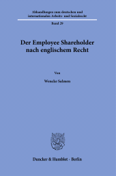 E-book, Der Employee Shareholder nach englischem Recht, Duncker & Humblot