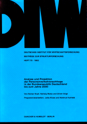 E-book, Analyse und Projektion der Personenverkehrsnachfrage in der Bundesrepublik Deutschland bis zum Jahre 2000 : Programmierarbeiten: Jutta Kloas - Hartmut Kuhfeld, Duncker & Humblot