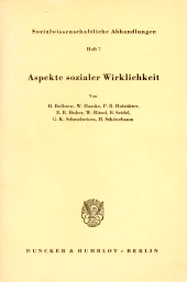 E-book, Aspekte sozialer Wirklichkeit, Duncker & Humblot