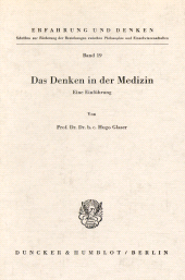 eBook, Das Denken in der Medizin : Eine Einführung, Duncker & Humblot