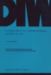 E-book, Regionale Beschäftigungsentwicklung und produktionsorientierte Dienstleistungen, Duncker & Humblot