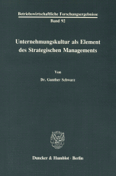 E-book, Unternehmenskultur als Element des Strategischen Managements, Duncker & Humblot