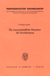 E-book, Die raumwirtschaftliche Dimension der Umweltnutzung, Duncker & Humblot