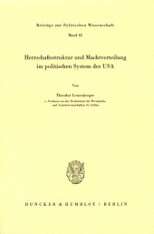 E-book, Herrschaftsstruktur und Machtverteilung im politischen System der USA, Duncker & Humblot
