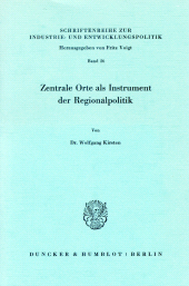 E-book, Zentrale Orte als Instrument der Regionalpolitik, Duncker & Humblot