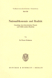 E-book, Nationalökonomie und Realität : Grundzüge einer historistischen Theorie und Politik sozialen Handelns, Duncker & Humblot