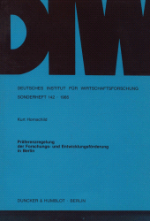 E-book, Präferenzregelung der Forschungs- und Entwicklungsförderung in Berlin, Duncker & Humblot