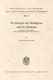 E-book, Psychologie der Intelligenz und des Denkens : Philosophisch relevante Probleme, Methoden und Ergebnisse der modernen Psychologie, Duncker & Humblot