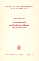E-book, Produktwettbewerb und Dienstleistungsfreiheit auf Versicherungsmärkten, Duncker & Humblot