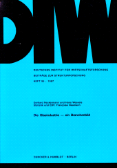 E-book, Die Glasindustrie - ein Branchenbild, Duncker & Humblot