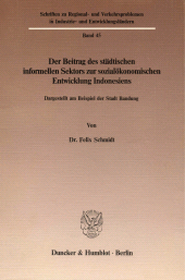 E-book, Der Beitrag des städtischen informellen Sektors zur sozialökonomischen Entwicklung Indonesiens : Dargestellt am Beispiel der Stadt Bandung, Duncker & Humblot