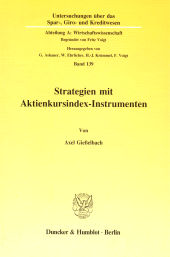 E-book, Strategien mit Aktienkursindex-Instrumenten, Duncker & Humblot