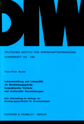 E-book, Lohnentwicklung und Lohnpolitik als Bestimmungsgründe konjunktureller Verläufe und struktureller Verschiebungen : Eine Untersuchung im Auftrage der Beteiligungsgesellschaft für Gemeinwirtschaft, Duncker & Humblot