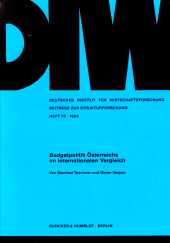 E-book, Budgetpolitik Österreichs im internationalen Vergleich, Duncker & Humblot
