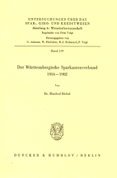 E-book, Der Württembergische Sparkassenverbund 1916 - 1982, Duncker & Humblot