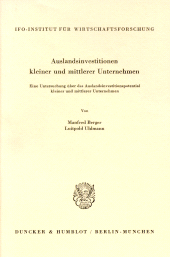 E-book, Auslandsinvestitionen kleiner und mittlerer Unternehmen : Eine Untersuchung über das Auslandsinvestitionspotential kleiner und mittlerer Unternehmen, Duncker & Humblot