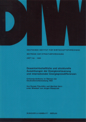 E-book, Gesamtwirtschaftliche und strukturelle Auswirkungen der Energieverteuerung und internationaler Energiepreisdifferenzen : Schwerpunktthema im Rahmen der Strukturberichterstattung 1983, Duncker & Humblot