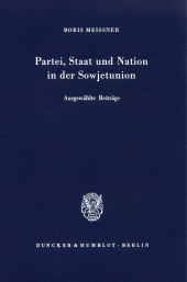 E-book, Partei, Staat und Nation in der Sowjetunion : Ausgewählte Beiträge, Duncker & Humblot