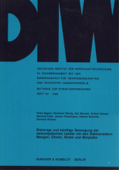 E-book, Bisherige und künftige Versorgung der osteuropäischen Länder mit den Stahlveredlern Mangan, Chrom, Nickel und Molybdän, Duncker & Humblot