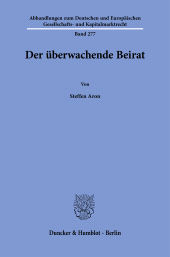 E-book, Der überwachende Beirat, Duncker & Humblot