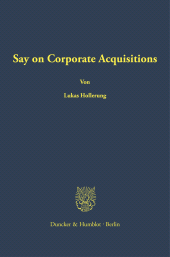 E-book, Say on Corporate Acquisitions, Duncker & Humblot