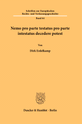 E-book, Nemo pro parte testatus pro parte intestatus decedere potest, Duncker & Humblot