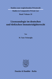 E-book, Lizenzanalogie im deutschen und türkischen Immaterialgüterrecht, Duncker & Humblot
