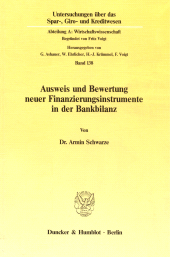 E-book, Ausweis und Bewertung neuer Finanzierungsinstrumente in der Bankbilanz., Duncker & Humblot