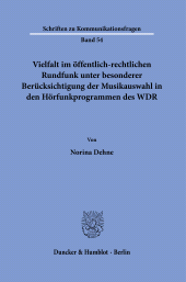E-book, Vielfalt im öffentlich-rechtlichen Rundfunk unter besonderer Berücksichtigung der Musikauswahl in den Hörfunkprogrammen des WDR, Duncker & Humblot