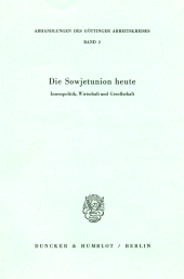 E-book, Die Sowjetunion heute. : Innenpolitik, Wirtschaft und Gesellschaft, Duncker & Humblot