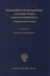 eBook, Wirtschaftliche Strukturprobleme und soziale Fragen. : Analyse und Gestaltungsaufgaben. J. Heinz Müller zum 70. Geburtstag., Duncker & Humblot