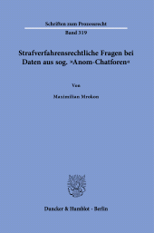E-book, Strafverfahrensrechtliche Fragen bei Daten aus sog. "Anom-Chatforen", Duncker & Humblot