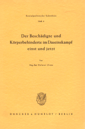 eBook, Der Beschädigte und Körperbehinderte im Daseinskampf einst und jetzt., Duncker & Humblot