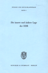 E-book, Die innere und äußere Lage der DDR., Duncker & Humblot