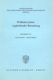 E-book, Probleme systemvergleichender Betrachtung., Duncker & Humblot